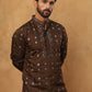 Festive Silk Blend Sequin Work Kurta (65KO 5430 Brown ) [FF] [A-1-4]