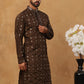 Festive Silk Blend Sequin Work Kurta (65KO 5430 Brown ) [FF] [A-1-4]