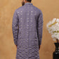 Festive Silk Blend Sequin Work Kurta (65KO 5430 Purple ) [FF] [A-1-4]