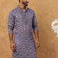 Festive Silk Blend Sequin Work Kurta (65KO 5430 Purple ) [FF] [A-1-4]