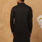 Silk Blend Embroidered Kurta (65KO 5431 Black ) [FF] [B-1-2]