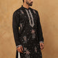Silk Blend Embroidered Kurta (65KO 5431 Black ) [FF] [B-1-2]