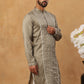Luxury Silk Blend Thread Work Kurta (65KO 5432 Beige ) [FF] [B-9]