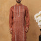 Luxury Silk Blend Thread Work Kurta (65KO 5432 Brown ) [FF] [B-9]