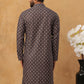 Festive Cotton Blend Printed Kurta (65KO 5434 Grey ) [FF] [Q-11-14]