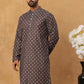Festive Cotton Blend Printed Kurta (65KO 5434 Grey ) [FF] [Q-11-14]