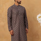 Festive Cotton Blend Printed Kurta (65KO 5434 Grey ) [FF] [Q-11-14]