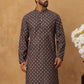 Festive Cotton Blend Printed Kurta (65KO 5434 Grey ) [FF] [Q-11-14]