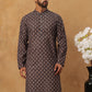 Festive Cotton Blend Printed Kurta (65KO 5434 Grey ) [FF] [Q-11-14]