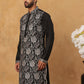 Silk Blend Embroidered Kurta (65KO 5435 Black ) [FF] [Q-11-14]
