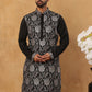Silk Blend Embroidered Kurta (65KO 5435 Black ) [FF] [Q-11-14]
