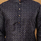 Festive Cotton Blend Printed Kurta (65KO 5436 Navy ) [FF] [Q-11-14]