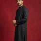 Embroidered Kurta for Men ( 65KO 5441Black S ) [FF] [O-6]