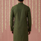 Embroidered Kurta for Men ( 65KO 5441Olive S ) [FF] [O-6]