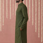 Embroidered Kurta for Men ( 65KO 5441Olive S ) [FF] [O-6]