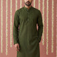 Embroidered Kurta for Men ( 65KO 5441Olive S ) [FF] [O-6]