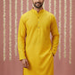 Embroidered Kurta for Men ( 65KO 5441Yellow S ) [FF] [O-6]