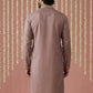 Silk Blend Designer Embroidered Kurta ( 65KO 5445Brown S )