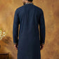 Silk Blend Designer Embroidered Kurta ( 65KO 5445Navy S )