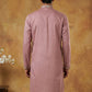 Silk Blend Designer Embroidered Kurta ( 65KO 5445Peach S )