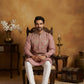 Silk Blend Designer Embroidered Kurta ( 65KO 5445Peach S )