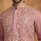 Silk Blend Designer Embroidered Kurta ( 65KO 5445Peach S )