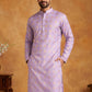Men Cotton Blend Kurta with Foil Print ( 65KO 5446Lavender S ) [FF] [N-2]