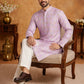 Men Cotton Blend Kurta with Foil Print ( 65KO 5446Lavender S ) [FF] [N-2]
