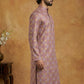 Men Cotton Blend Kurta with Foil Print ( 65KO 5446Peach S ) [FF] [N-2]