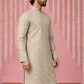 Men Cotton Blend Kurta with Foil Print ( 65KO 5446Pista S ) [FF] [N-2]