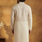 Men Embroidered Silk Blend Kurta ( 65KO 5450White S ) [FF] [Q-11-14]