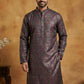 Men Cotton Blend Kurta with Foil Print ( 65KO 5452Maroon S ) [FF] [Q-11-14]