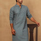 Cotton Blend Ethnic Printed Kurta ( 65KO 5455Sea-Green )