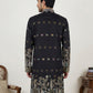 Men Silk Blend Embroidered Kurta ( 65KO 5458Black S ) [FF] [B-1-2]