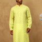 Classic Ethnic Print Cotton Blend Kurta ( 65KO 5459Green )