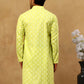 Classic Ethnic Print Cotton Blend Kurta ( 65KO 5459Green )