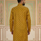 Classic Ethnic Print Cotton Blend Kurta ( 65KO 5459Mustard S ) [FF] [K-14]