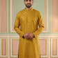 Classic Ethnic Print Cotton Blend Kurta ( 65KO 5459Mustard S ) [FF] [K-14]