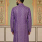 Classic Ethnic Print Cotton Blend Kurta ( 65KO 5459Purple S ) [FF] [K-14]