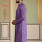 Classic Ethnic Print Cotton Blend Kurta ( 65KO 5459Purple S ) [FF] [K-14]