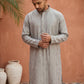 Embroidered Silk Blend Straight Kurta ( 65KO 5460Grey S ) [FF] [A-1-4]