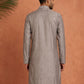Embroidered Silk Blend Straight Kurta ( 65KO 5460Grey S ) [FF] [A-1-4]