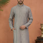 Embroidered Silk Blend Straight Kurta ( 65KO 5460Grey S ) [FF] [A-1-4]