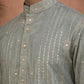 Embroidered Silk Blend Straight Kurta ( 65KO 5460Grey S ) [FF] [A-1-4]