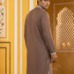 Classic Silk Blend Embroidered Kurta ( 65KO 5461Brown S ) [FF] [H-7]