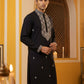 Embroidered Silk Blend Straight Kurta ( 65KO 5462Black S ) [FF] [B-6]