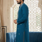 Embroidered Silk Blend Straight Kurta ( 65KO 5462Peacock S ) [FF] [B-6]