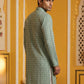 Embroidered Cotton Blend Kurta ( 65KO 5463Green S ) [FF] [H-10]