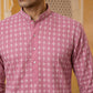 Embroidered Cotton Blend Kurta ( 65KO 5463Pink S ) [FF] [H-10]