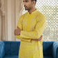 Embroidered Cotton Blend Kurta ( 65KO 5463Yellow S ) [FF] [H-10]
